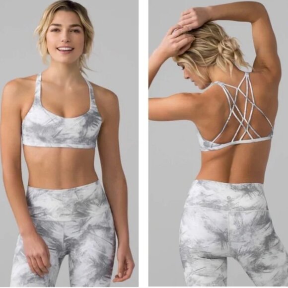 Lululemon Free To Be Zen Bra Breeze By White Light Cast Size 8 – Yoga Sports Bra - Picture 1 of 7